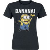 Minions - Anime T-shirt - Banana! - S XXL - för Dam - svart