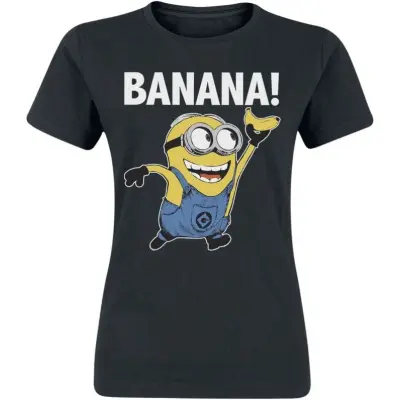 Minions - Anime T-shirt - Banana! - M XXL - för Dam - svart