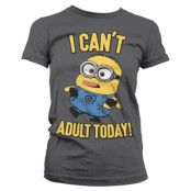Minions - I Can't Adult Today Girly Tee, T-Shirt