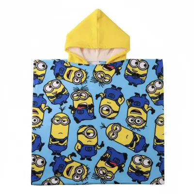 Minions microfibre poncho beach towel