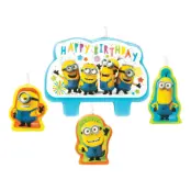 Minions Tårtljus - 4-pack