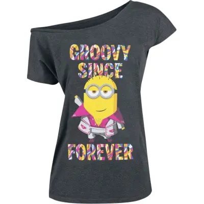 Minions T-shirt - Groovy - M - för Dam - grå