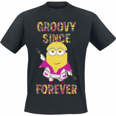 Minions T-shirt - Groovy Since Forever - M - för Herr - svart