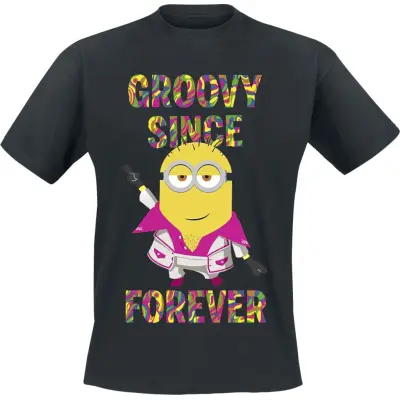 Minions T-shirt - Groovy Since Forever - M - för Herr - svart