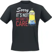 Minions T-shirt - Sorry, It Is Not My Day To Care - S XXL - för Herr - svart