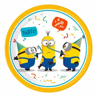 Papperstallrikar Minions - 8-pack
