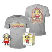 POP Minions #902 Roller Skating Stuart Metallic Se + T-Shirt L