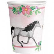 8 stk Pappmuggar med Hästar 250 ml - Beautiful Horses