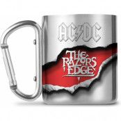 AC/DC Mugg - The Razors Edge - Tasse mit Karabinerhaken - för  silverfärgad