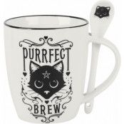 Alchemy England - Gothic Mugg - Purrfect Brew - för  vit/svart