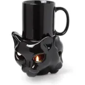 Alchemy England - Gothic Mugg - Mugg med muggvärmare Katt - för None - svart