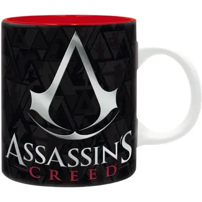 Assassin's Creed - gaming Mugg - Crest black & red - för  svart/vit/röd