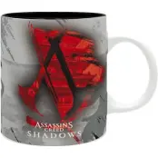 Assassin's Creed - gaming Mugg - Shadows - Crest - för  svart/röd/grå