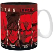 Attack On Titan - Anime Mugg - All Titans - för  flerfärgad