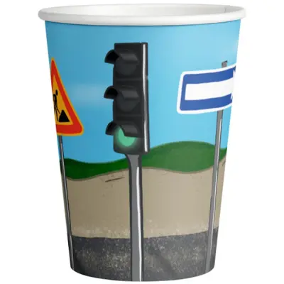 Byggarbetsplats Pappersmugg 8-pack