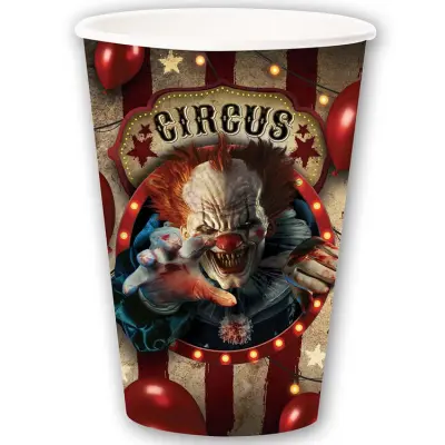 Cirkus Clown Pappersmugg 6-pack