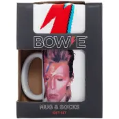 David Bowie Mugg - Aladdin Sane - Tassen-Socken-Set - för None -