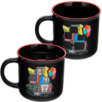 DET Mugg - IT - Pennywise - Tasse mit Thermoeffekt - för  svart