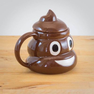 Emoji Poo Mugg med Lock