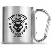 Five Finger Death Punch Mugg - Tasse mit Karabinerhaken - för None - silverfärgad