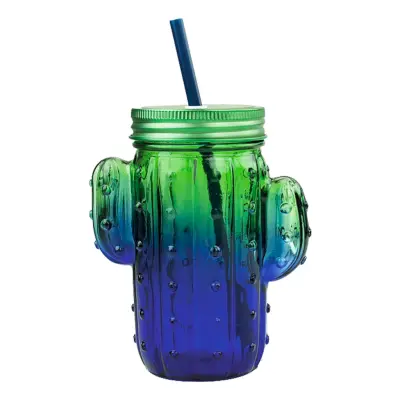 Glasmugg med Lock Kaktus