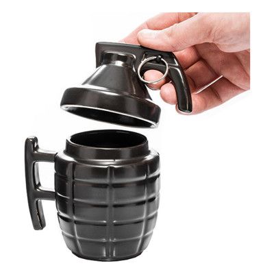 Granatmugg med Pin Svart - Svart