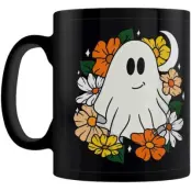 Halloween (Humor) - Fun Mugg - Blommigt spöke - för None - svart