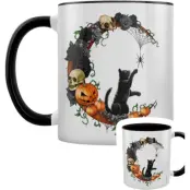 Halloween (Humor) - Fun Mugg - Svart katt - Halloween - för None - svart/vit