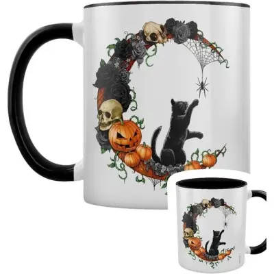 Halloween (Humor) - Fun Mugg - Svart katt - Halloween - för None - svart/vit