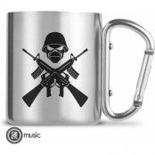 Iron Maiden Mugg - Tasse mit Karabinerhaken - för  silverfärgad