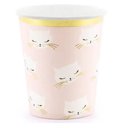 Katt Pappersmugg 6-pack