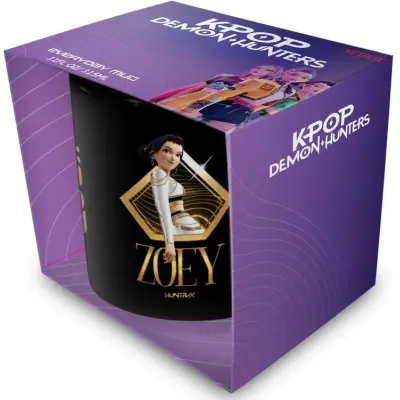 KPop Demon Hunters - gaming Mugg - Golden Zoey Black Pod Mug - för None -