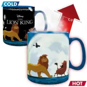 Lejonkungen - Anime Mugg - Simba, Timon und Pumba - Tasse mit Thermoeffekt - för flerfärgad