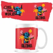 Lilo & Stitch - Disney Mugg - Aloha - för flerfärgad