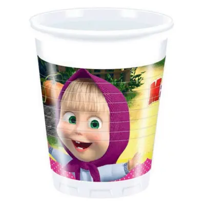 Masha och Björnen Plastmuggar 8-pack