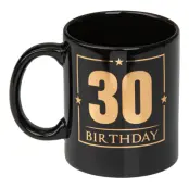 Mugg Svart 30 Birthday