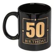 Mugg Svart 50 Birthday