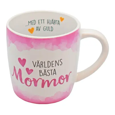 Mugg Världens Bästa Mormor Rosa
