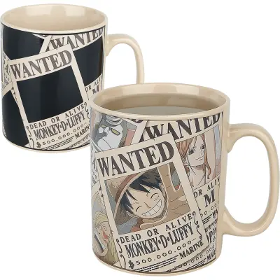 One Piece - Anime Mugg - Wanted - Heat-Change Mug - för  flerfärgad