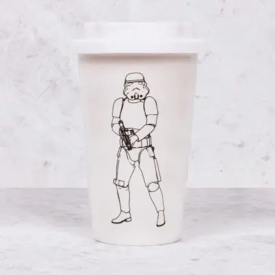 Original Stormtrooper - Anime Mugg - Keramik Tasse mit Silikondeckel - för None - vit