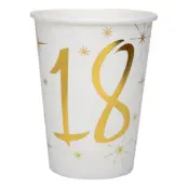 Pappersmuggar 18 Guld/Vit