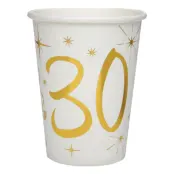 Pappersmuggar 30 Guld/Vit