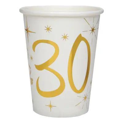 Pappersmuggar 30 Guld/Vit