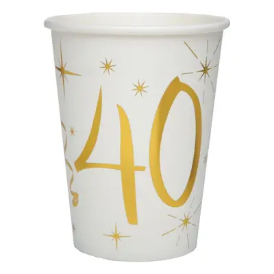 Pappersmuggar 40 Guld/Vit