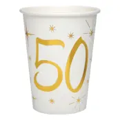 Pappersmuggar 50 Guld/Vit