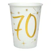 Pappersmuggar 70 Guld/Vit