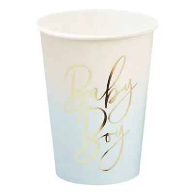 Pappersmuggar Baby Boy Ljusblå - 8-pack