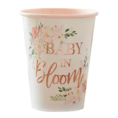 Pappersmuggar Baby In Bloom Roséguld - 8-pack