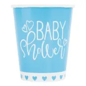 Pappersmuggar Baby Shower Blå - 8-pack