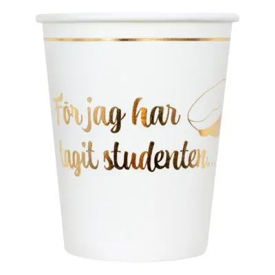 Pappersmuggar För Jag Har Tagit Studenten - 8-pack